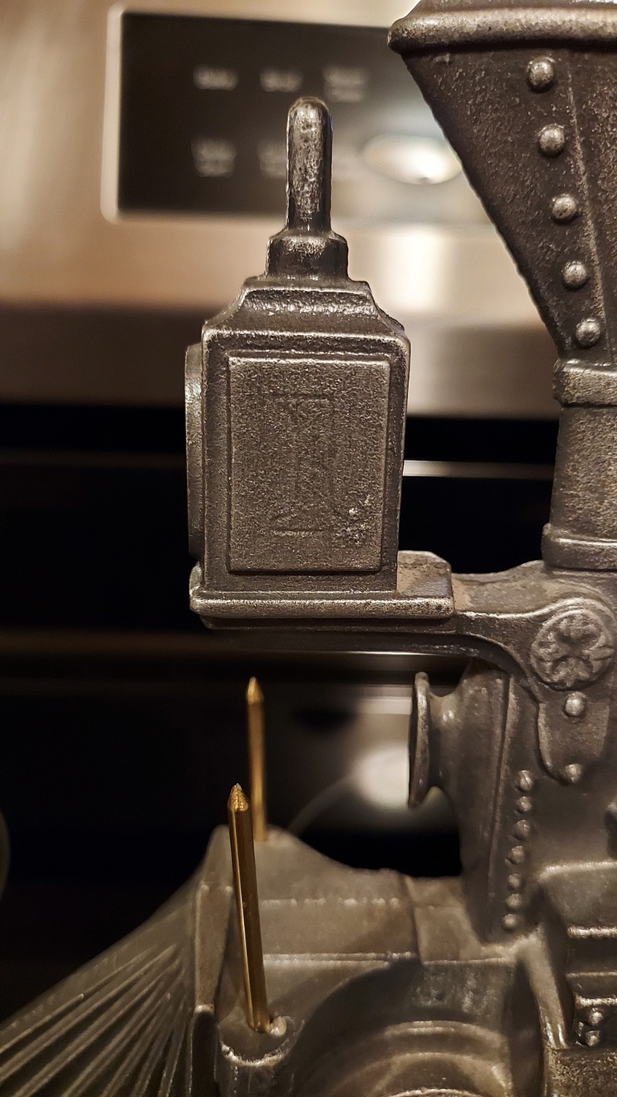 Vtg. Cast Metal Train Locomotive Railroad Mailbox Topper