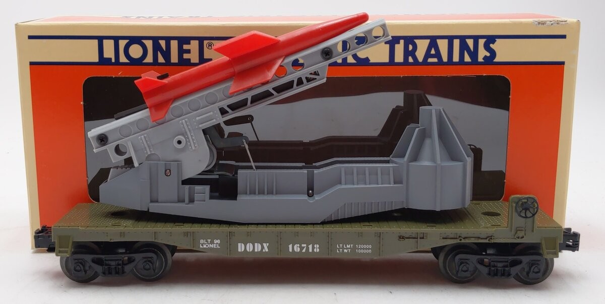Lionel 6-16718 O Gauge U.S. Marine Corps Missile-Launching Car NIB