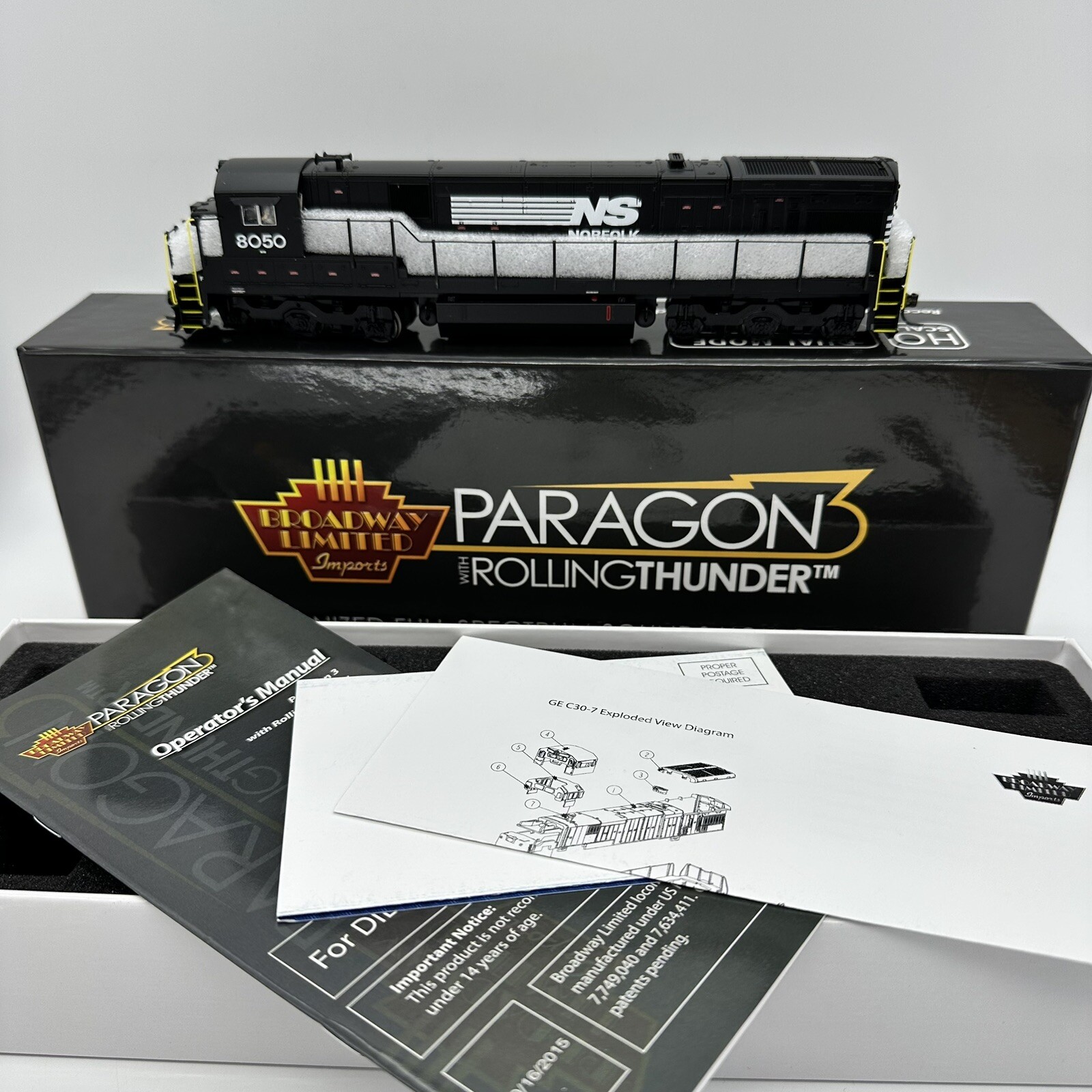 HO Broadway Ltd 4413 NORFOLK SOUTHERN 8050 GE C30-7 Paragon3 Rolling Thunder DCC