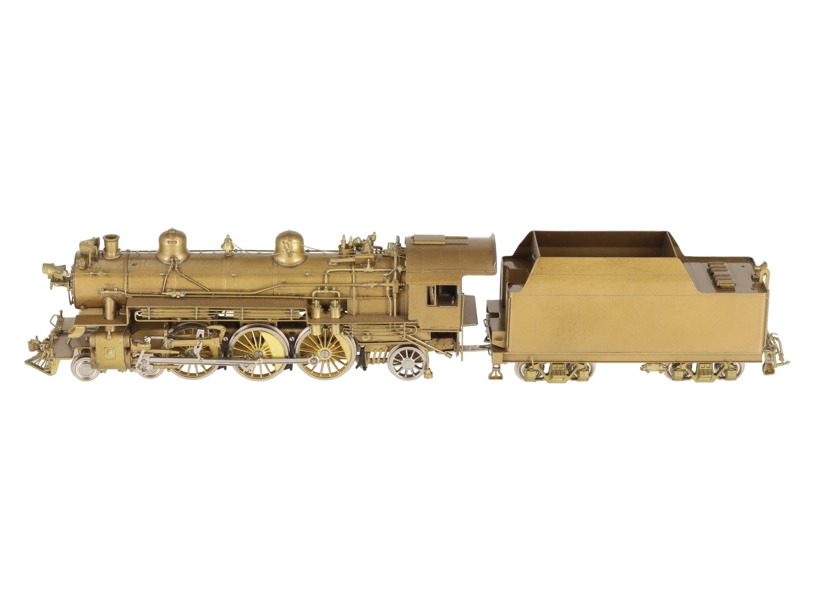 Overland OMI-1447 HO BRASS C&O F-15 4-6-2 Steam Locomotive & Tender -Unpainted