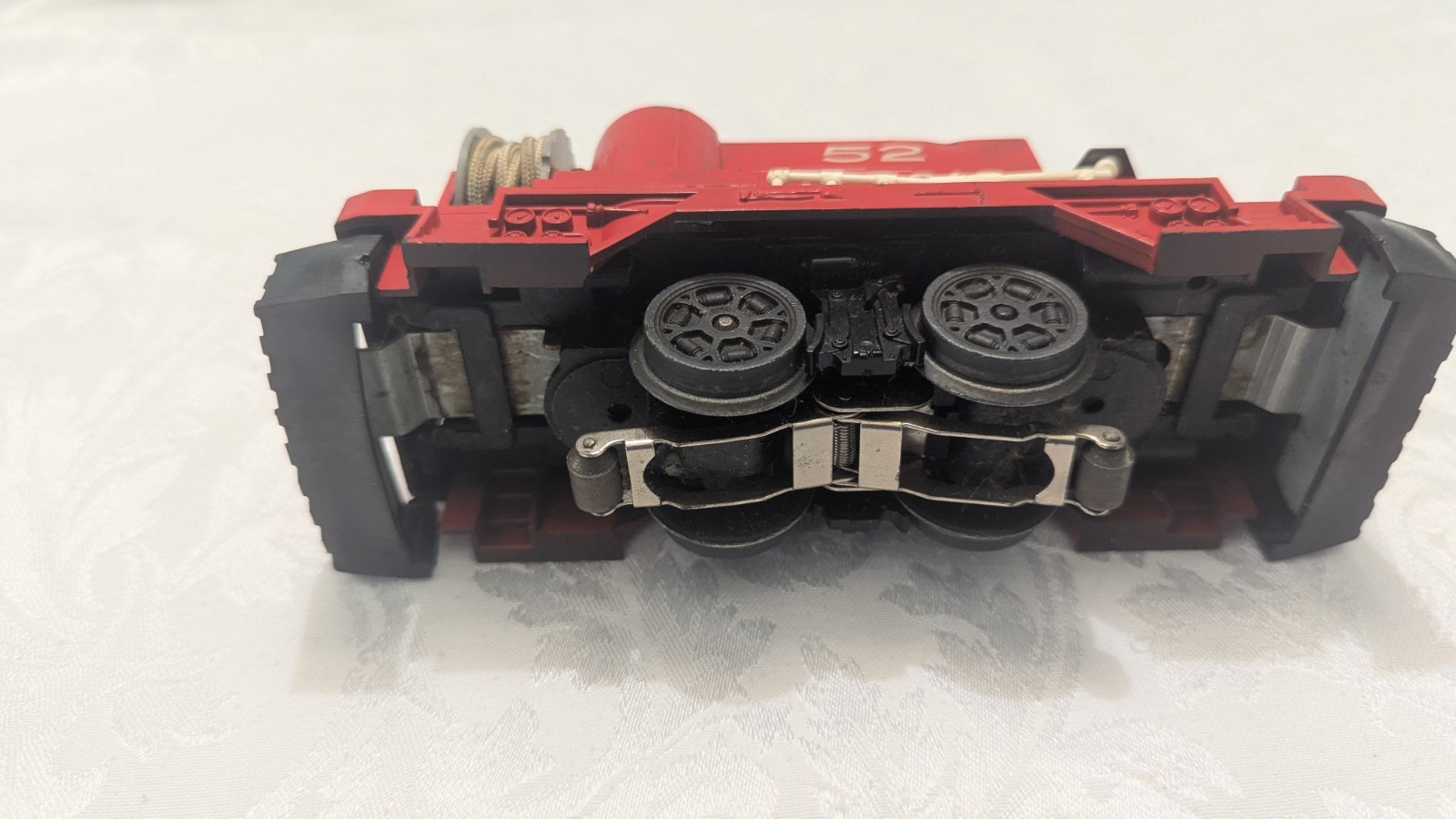 Vtg Lionel O Gauge No 52 Operating Fire Fighting Car. Built 8/1958. See photos