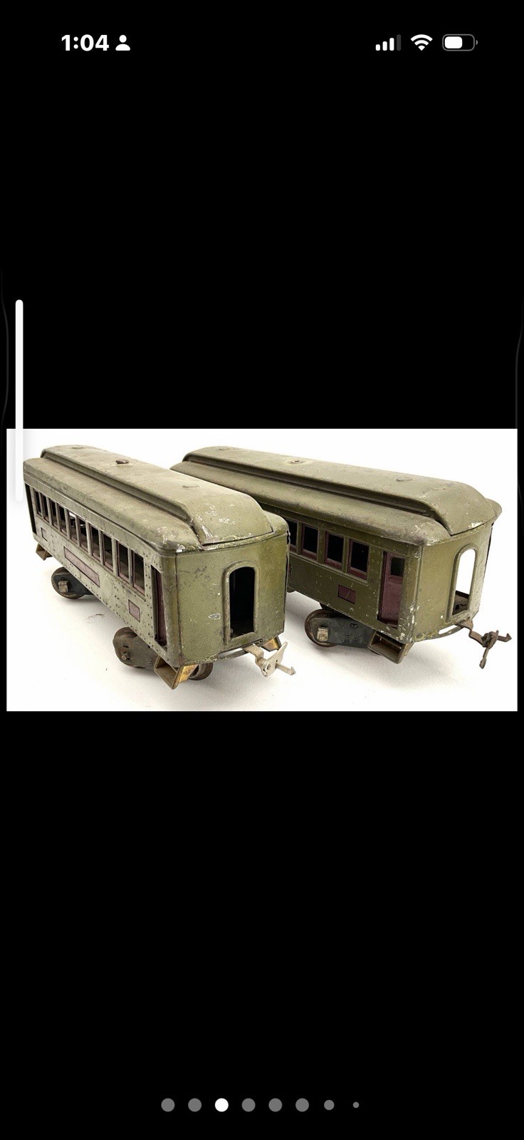 1917 to 1922 Prewar Lionel 33 Train Engine with 35 Pullman & 36 Observation Cars