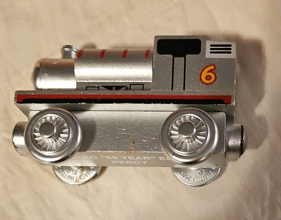 Thomas & Friends Wooden Railway Silver Percy 60 Year Limited Edition