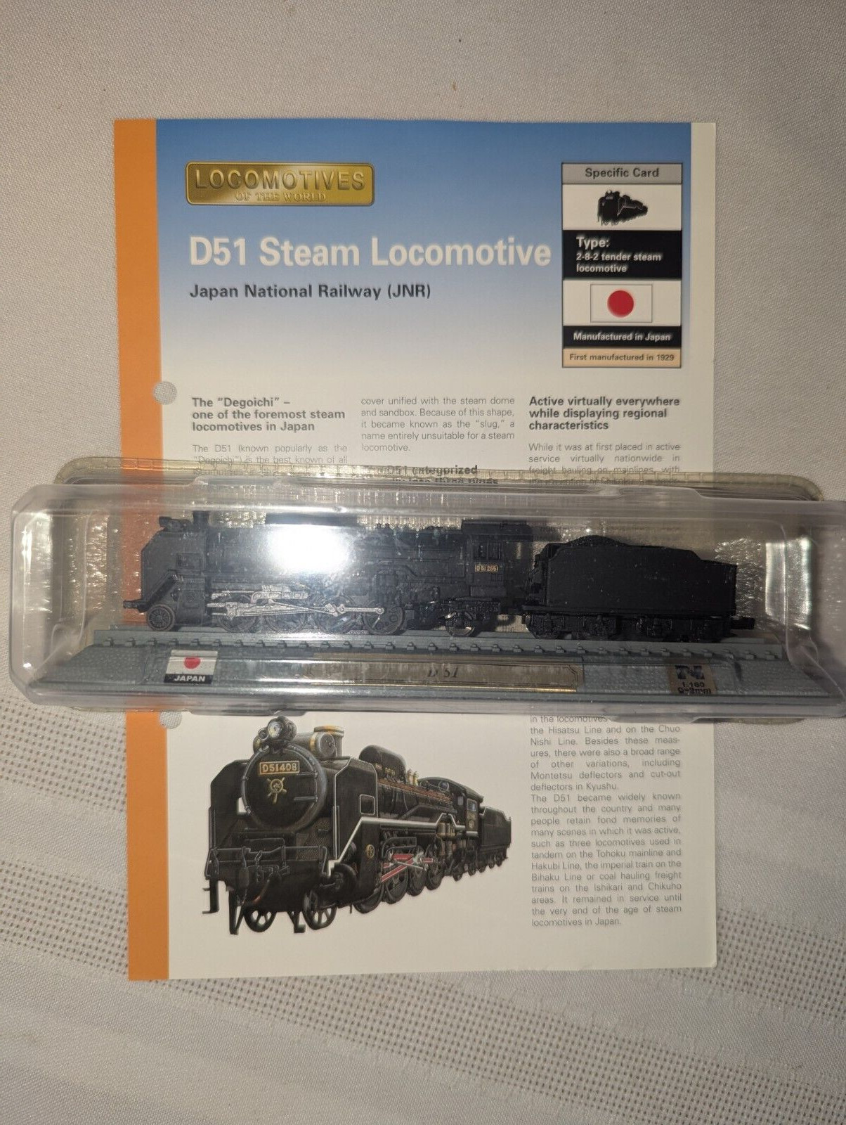 Del Prado World’s Great Locomotives ~ Japan D51 Steam Loco. 1:160 MIP