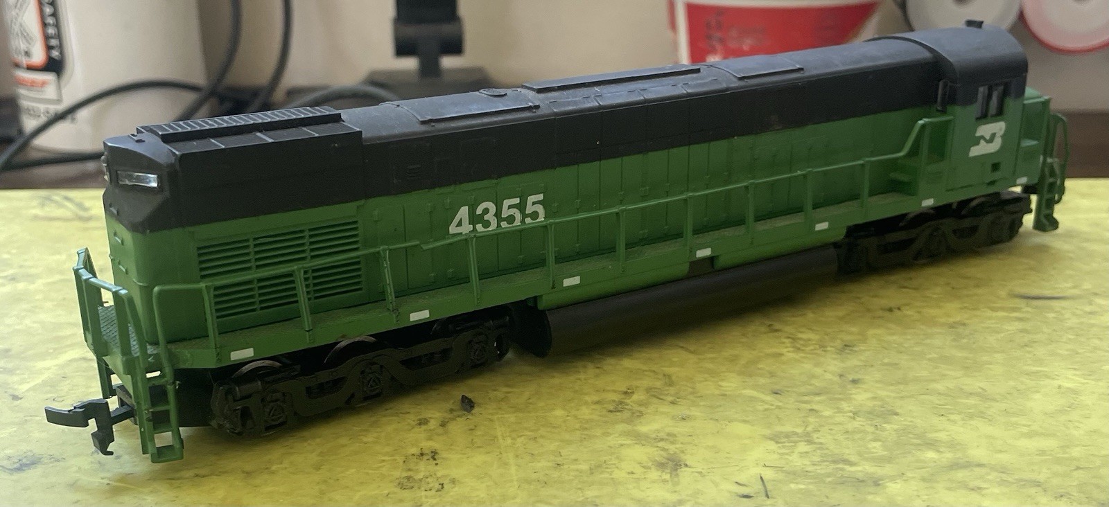 AHM Mehano Burlington Northern C-628 #4355 Locomotive Engine Serviced Lot A18