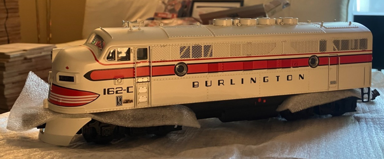 MTH PREMIER BURLINGTON F-3 ABA DIESEL SET PS2 20-2307-1 w/BCR