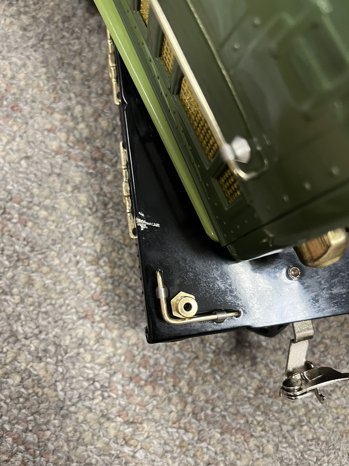 + MTH Standard Tinplate Two Tone Green 381E Locomotive Traditional 10-1077-0 *ST