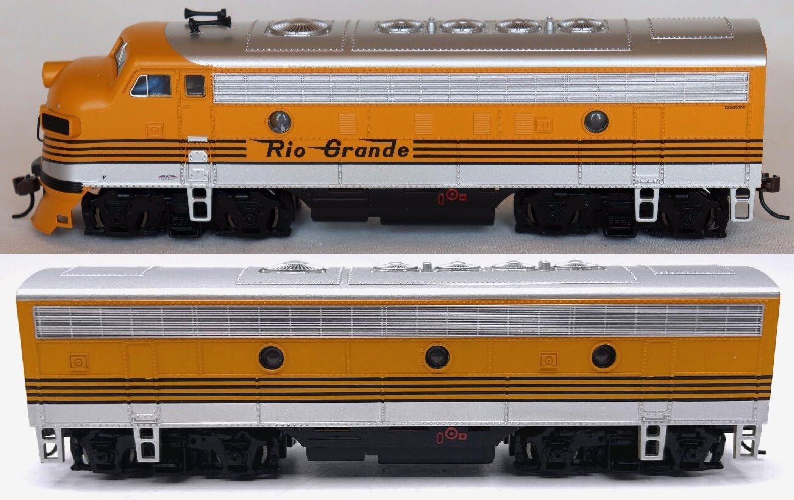 HO EMD F7A/F7B Set (Both Pwd) D&RGW Denver & Rio Grand W. DC NIB NOS # 63707/807