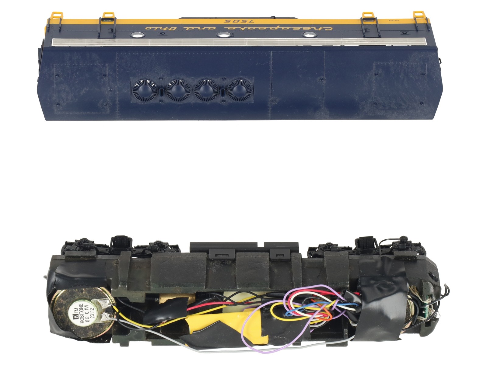 InterMountain 49519WD-01 HO Scale C&O EMD F-7B Diesel B Unit #7505 w DCC & Sound