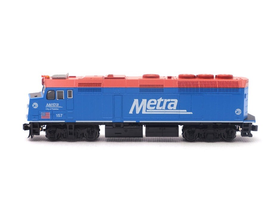 KATO 176-9107 F40PH Chicago Metra #157 City of Palatine Locomotive N gage