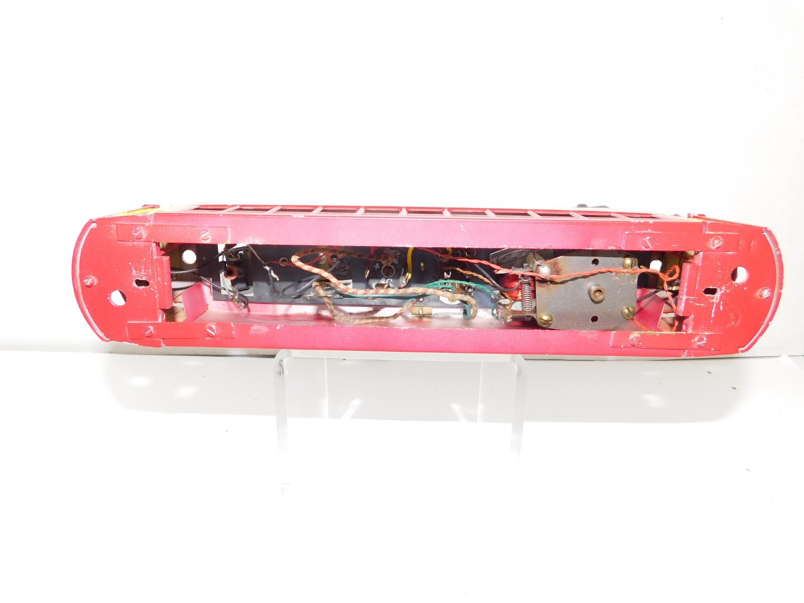 BOWSER No. 551-050126 BRILL O GAUGE 2-RAIL TIN PLATE RED TROLLEY