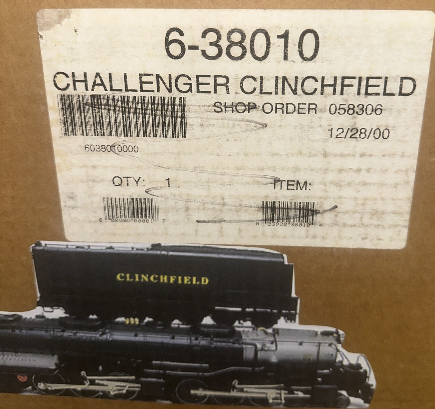 Lionel 6-38010 JLC Series Clinchfield 4-6-6-4 Challenger #673 O-Scale NEW (TMCC)