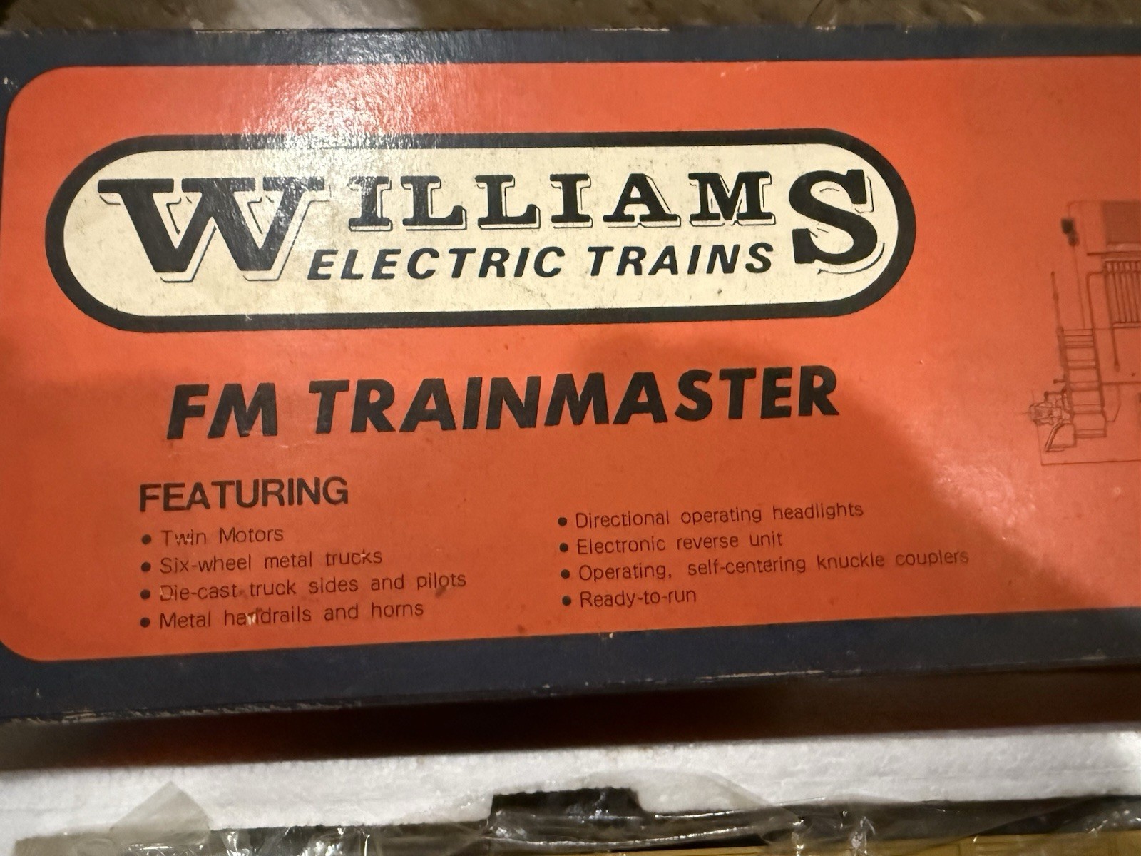 Williams Electric Train Virginian FM Trainmaster Crown Edition 4115 UNTESTED