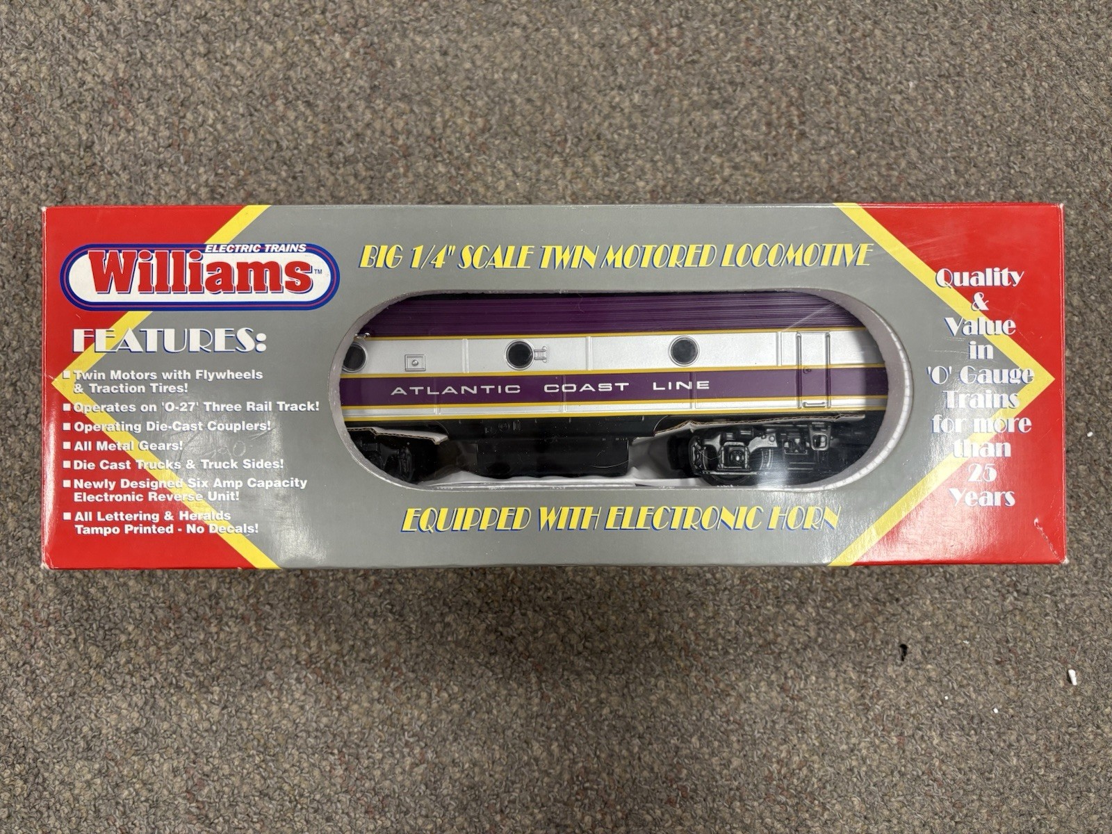 + Williams O ACL Atlantic Coast Line #533 F7 Dummy B Unit Locomotive F7208
