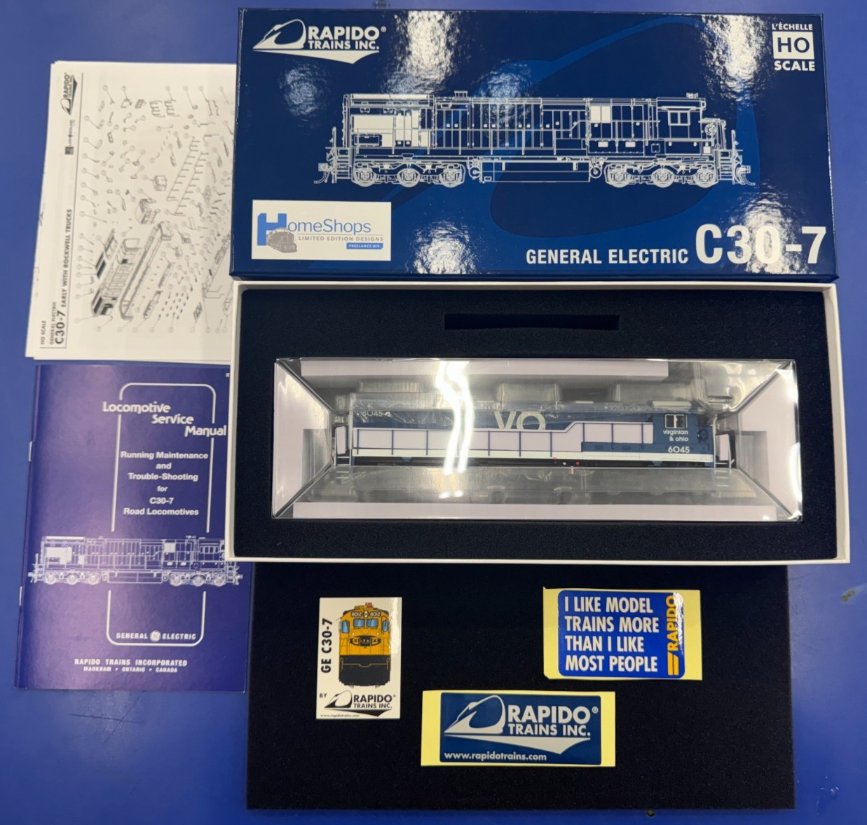 Rapido Trains GE C30-7 Virginion & Ohio #6045 42534 Locomotive Train NIB
