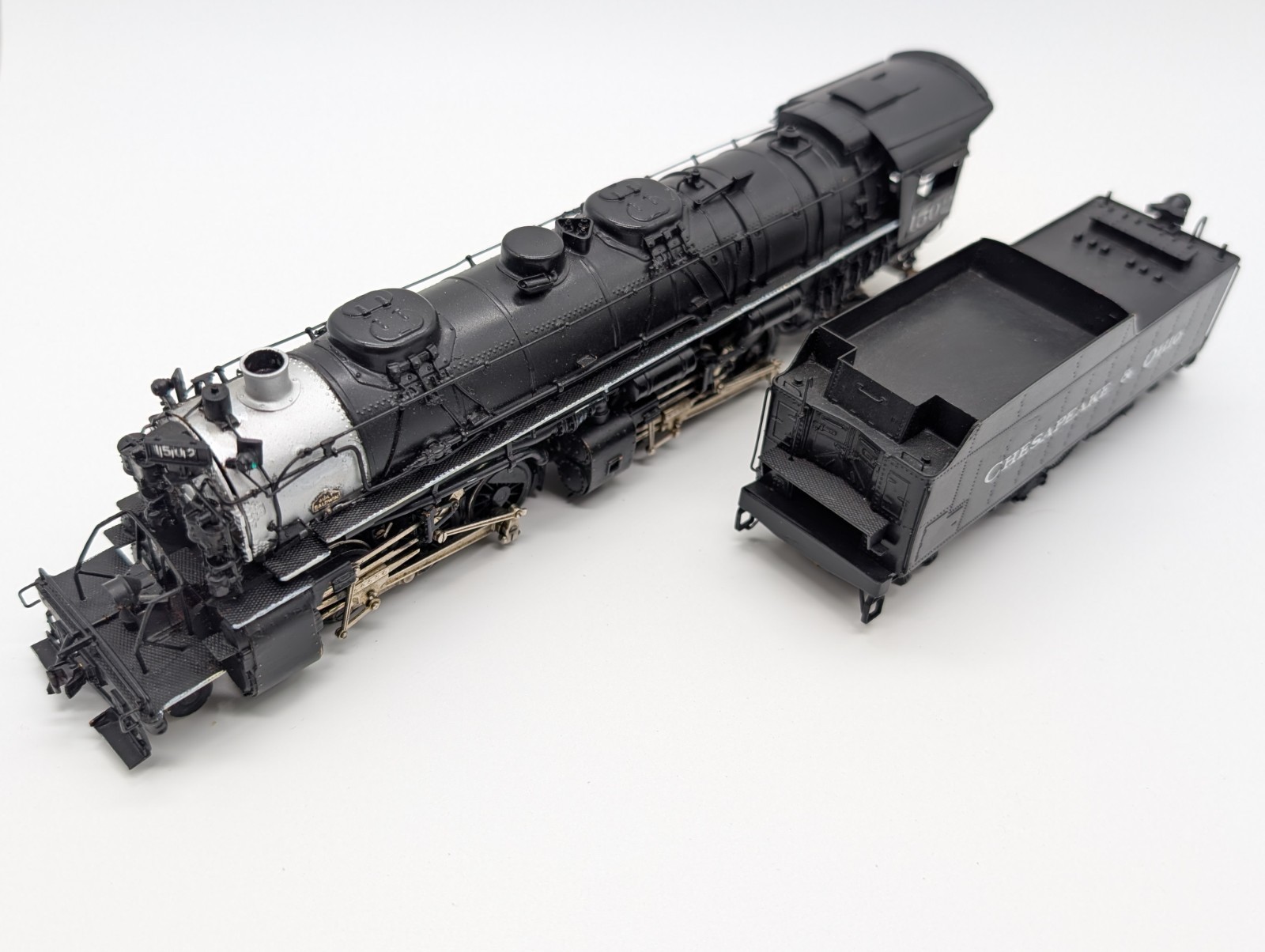 HO SCALE BRASS PFM UNITED C&O H-6 2-6-6-2 STEAM LOCOMOTIVE TRAIN PAINTED