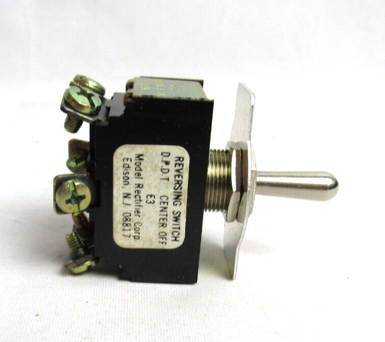 Reversing Switch D.P.D.T. Center Off E3 Model Rectifier Corp. #08817
