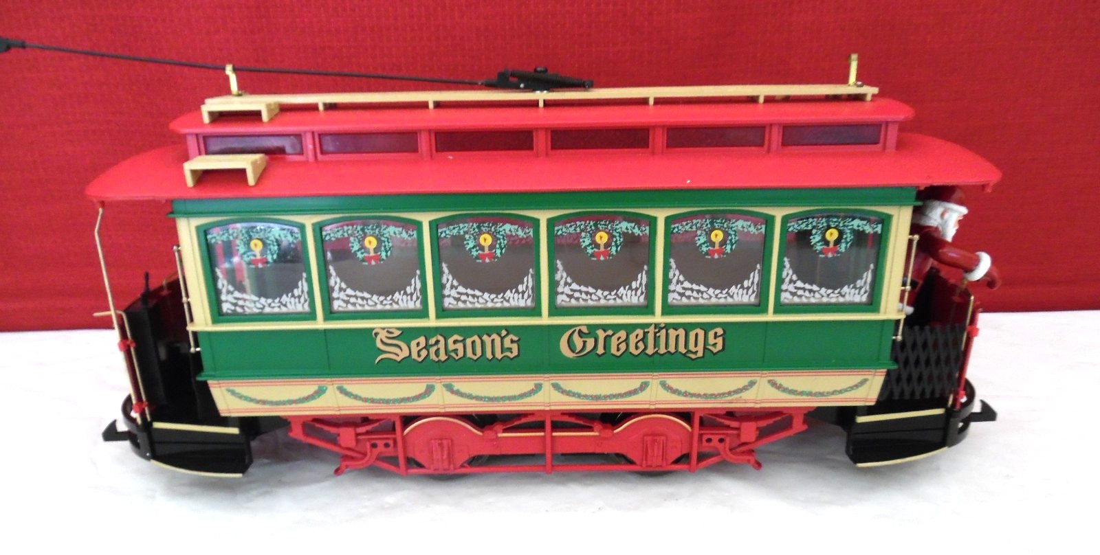 Bachmann G Holiday Special Christmas TROLLEY, TRACK (16pc) & TRANSFORMER, VTG