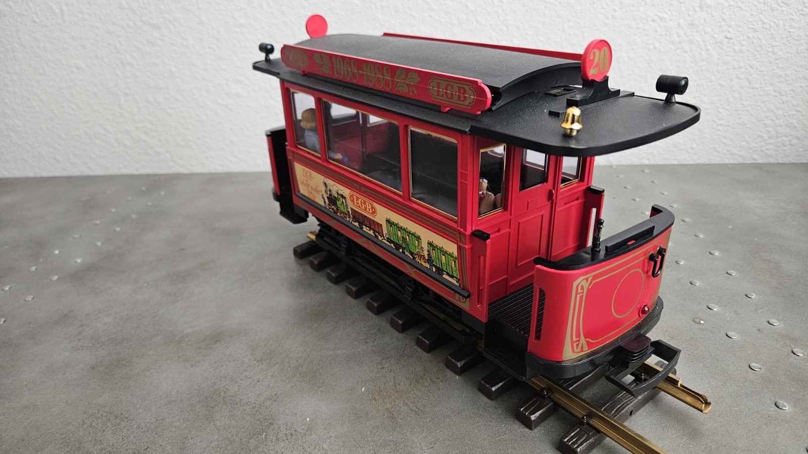 LGB LEHMANN 2030 Anniversary 1968-1988 Trolley Set W/ Box & Papers EX. Condition