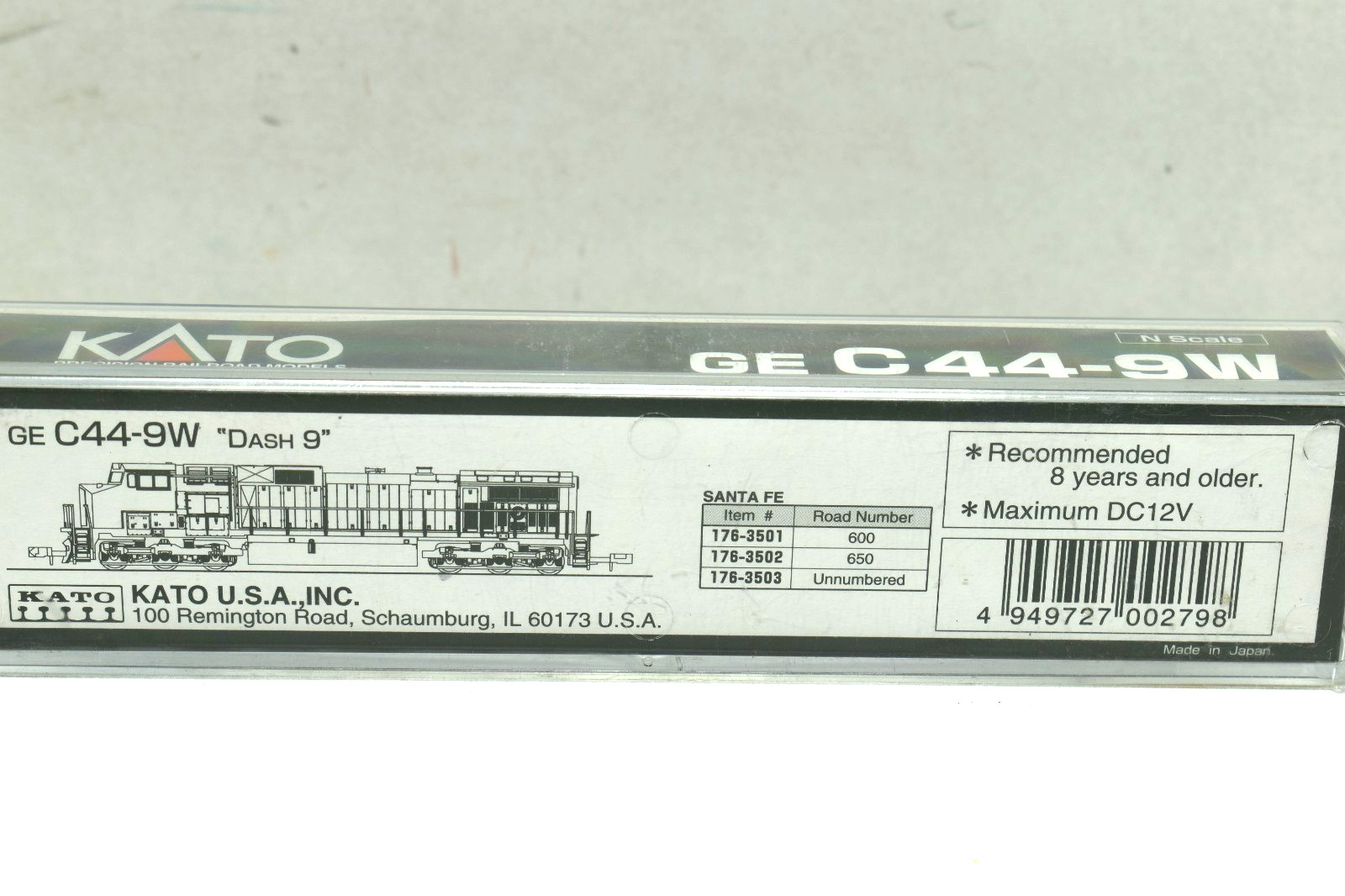 Koto N Gauge Santa Fe #650 GE C44-9W Red & Gray