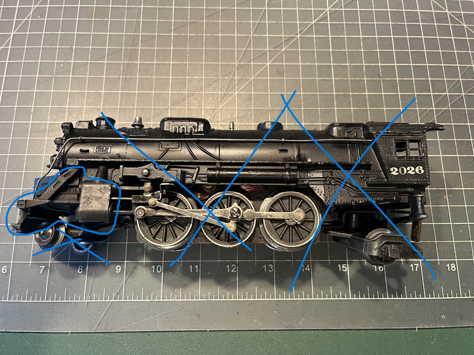 Lionel Train 2026 2037 2029 2018 Locomotive DIECAST PILOT STEAMCHEST PART LOT D