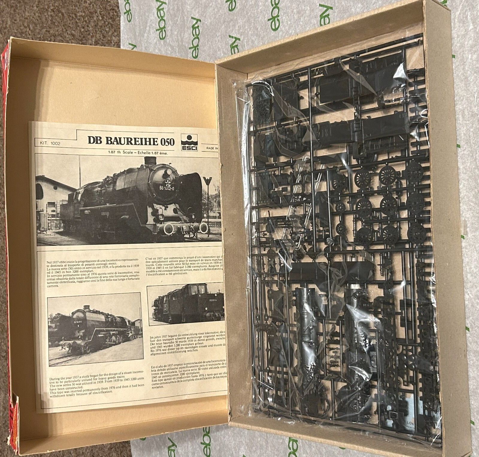 Vintage ESCI Railroad 1/87 HO Model Schwere Guterzuglokomotive Baureihe 50