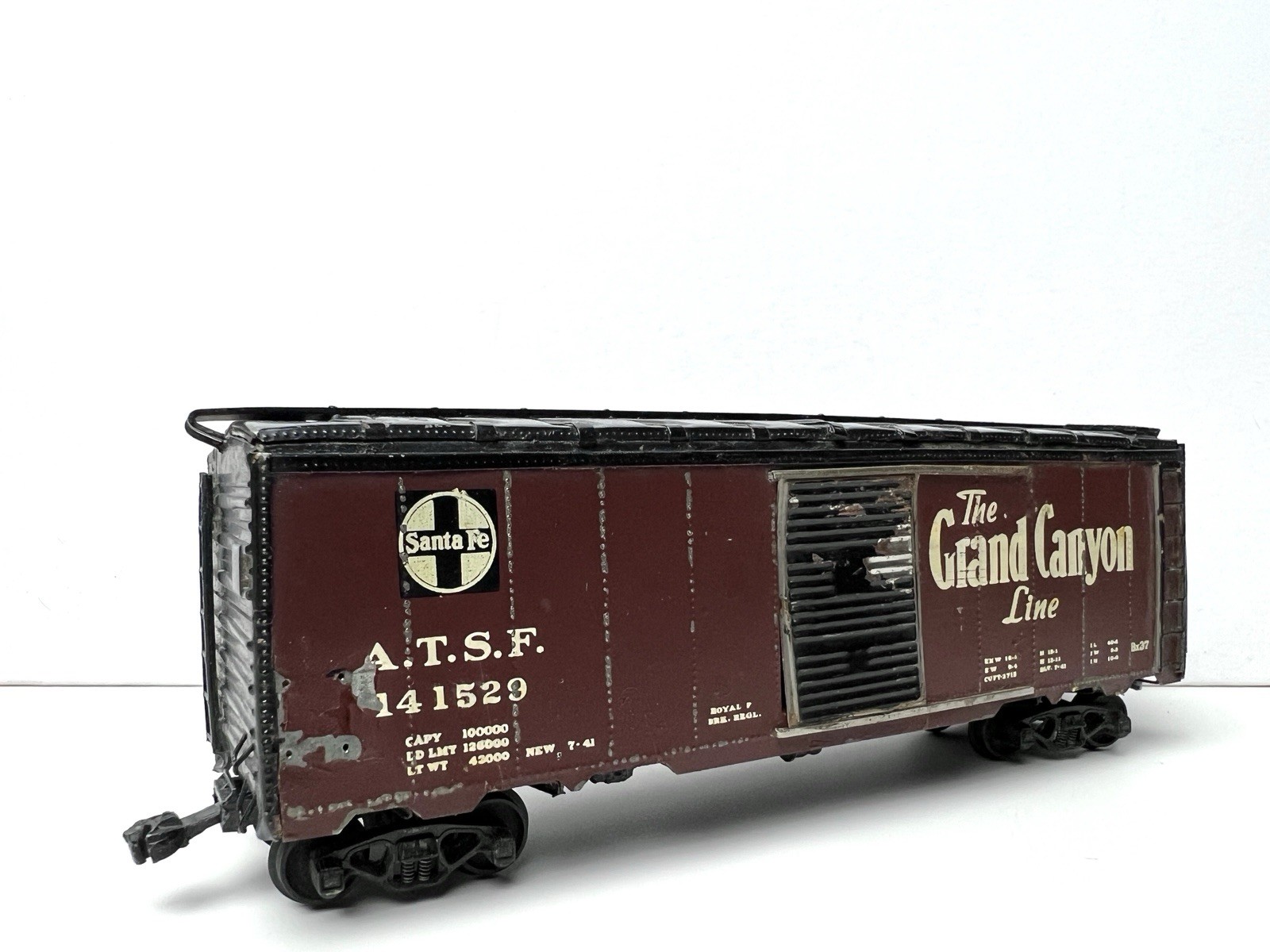 Santa Fe HO Scale Boxcar / A.T.S.F. #141529 / The Grand Canyon Line Metal & Wood