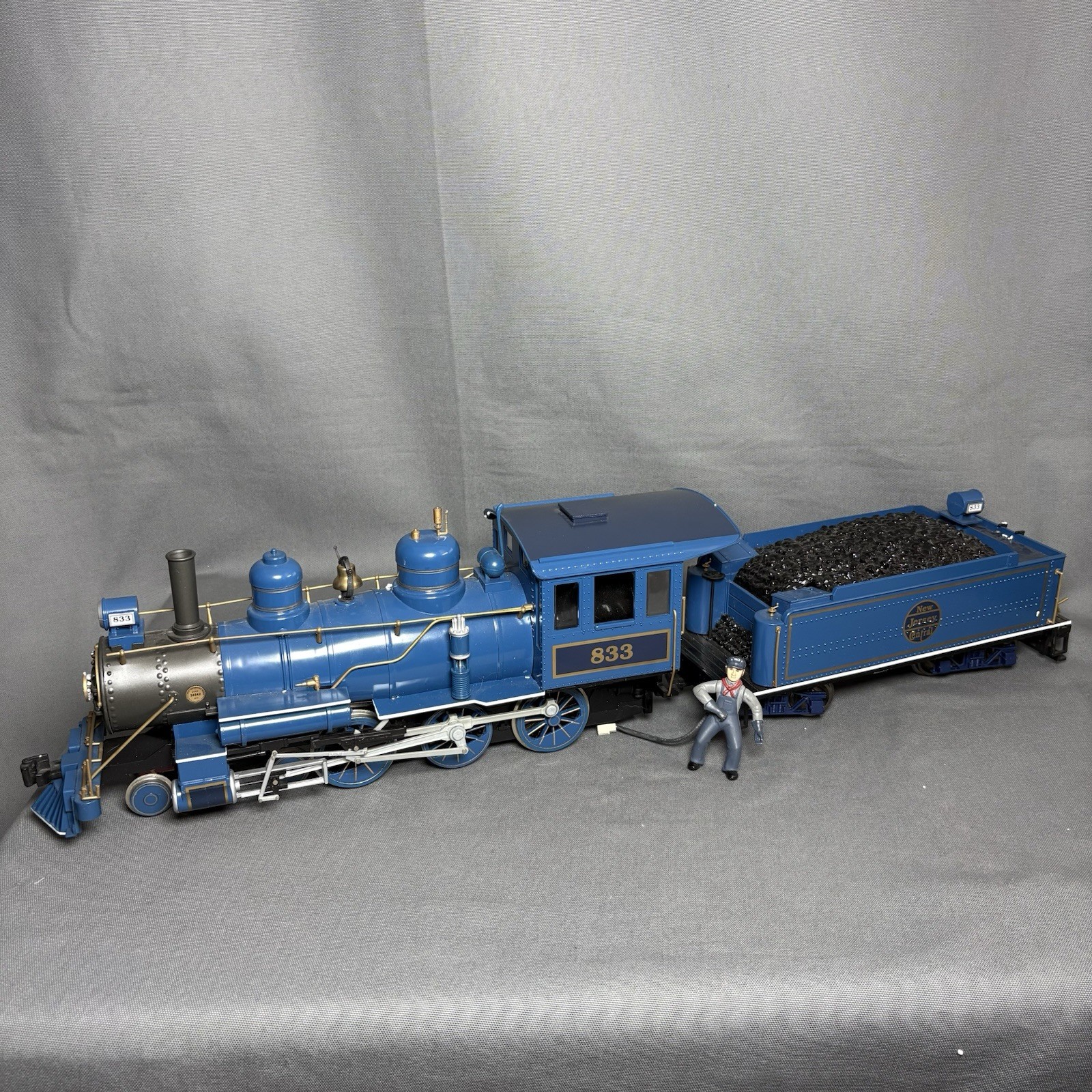 Bachman Steam Locomotive & Tender ~ NEW JERSY CENTRAL ~ Blue Comet Rd# 833 – G