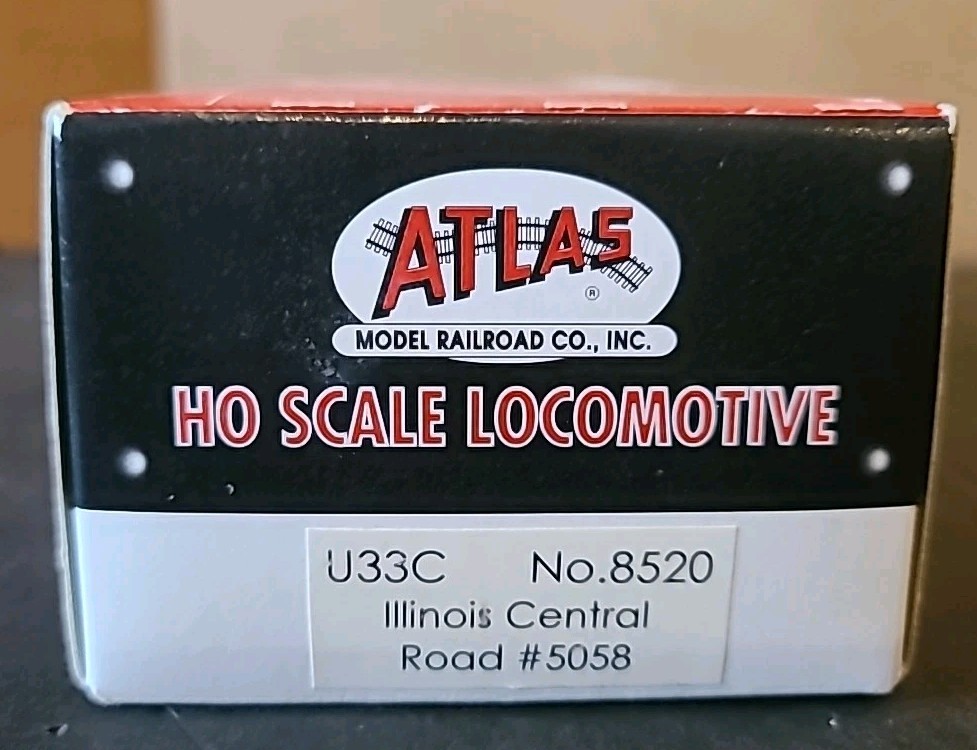 HO ATLAS ILLINOIS CENTRAL RAILROAD U33C DIESEL LOCOMOTIVE #5058 Untested