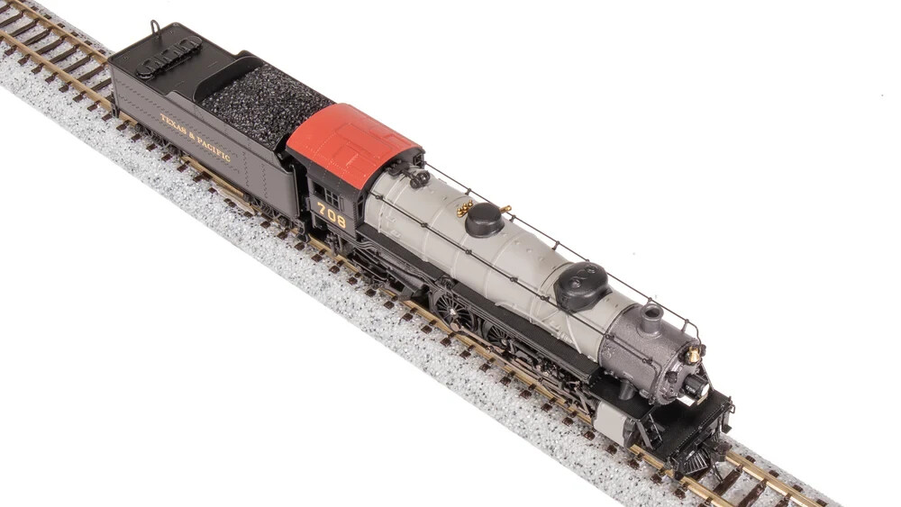 BROADWAY LIMITED #8010 N LIGHT PACIFIC 4-6-2 T&P 708 GRAY BOILER, PARAGON4 SOUND