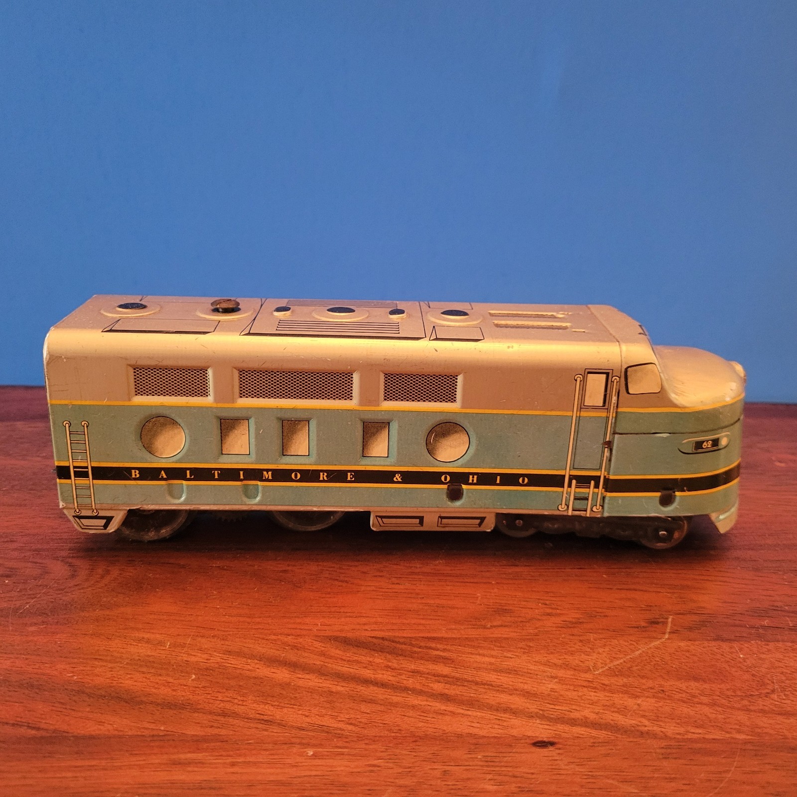 Marx O Gauge 9554 Tin Baltimore & Ohio AA Diesel Locomotive Freight Set