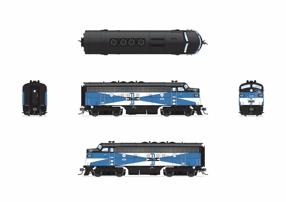 Broadway Limited ~ HO ~ EMD F3A ~ Boston & Maine B&M #4228A ~ DCC & Sound ~ 9656