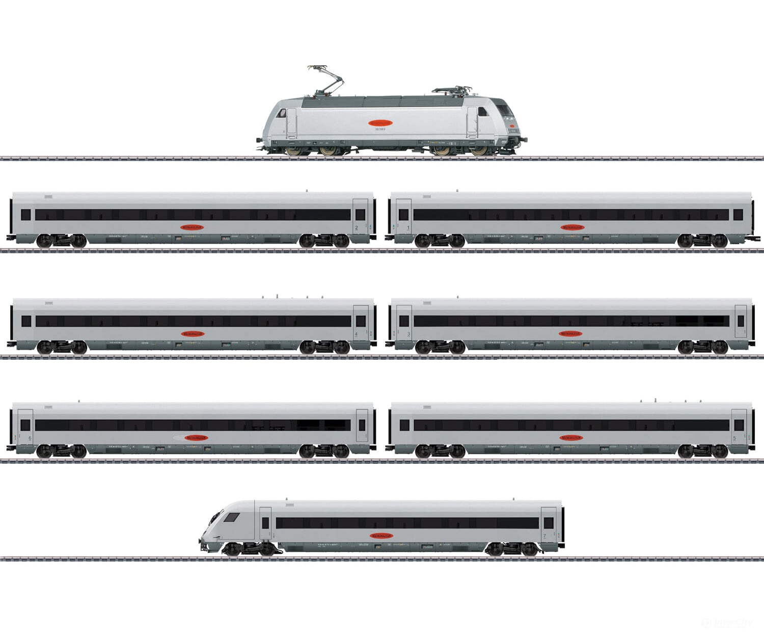 Marklin 26931 HO DB AG Metropolitan Express Train (MET) Train Set