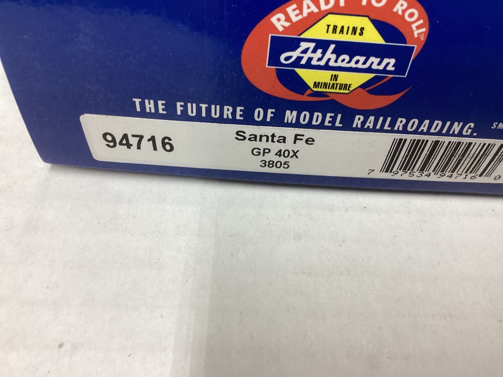 Athearn #94716 HO scale “Santa Fe” GP40X Rd.#3805