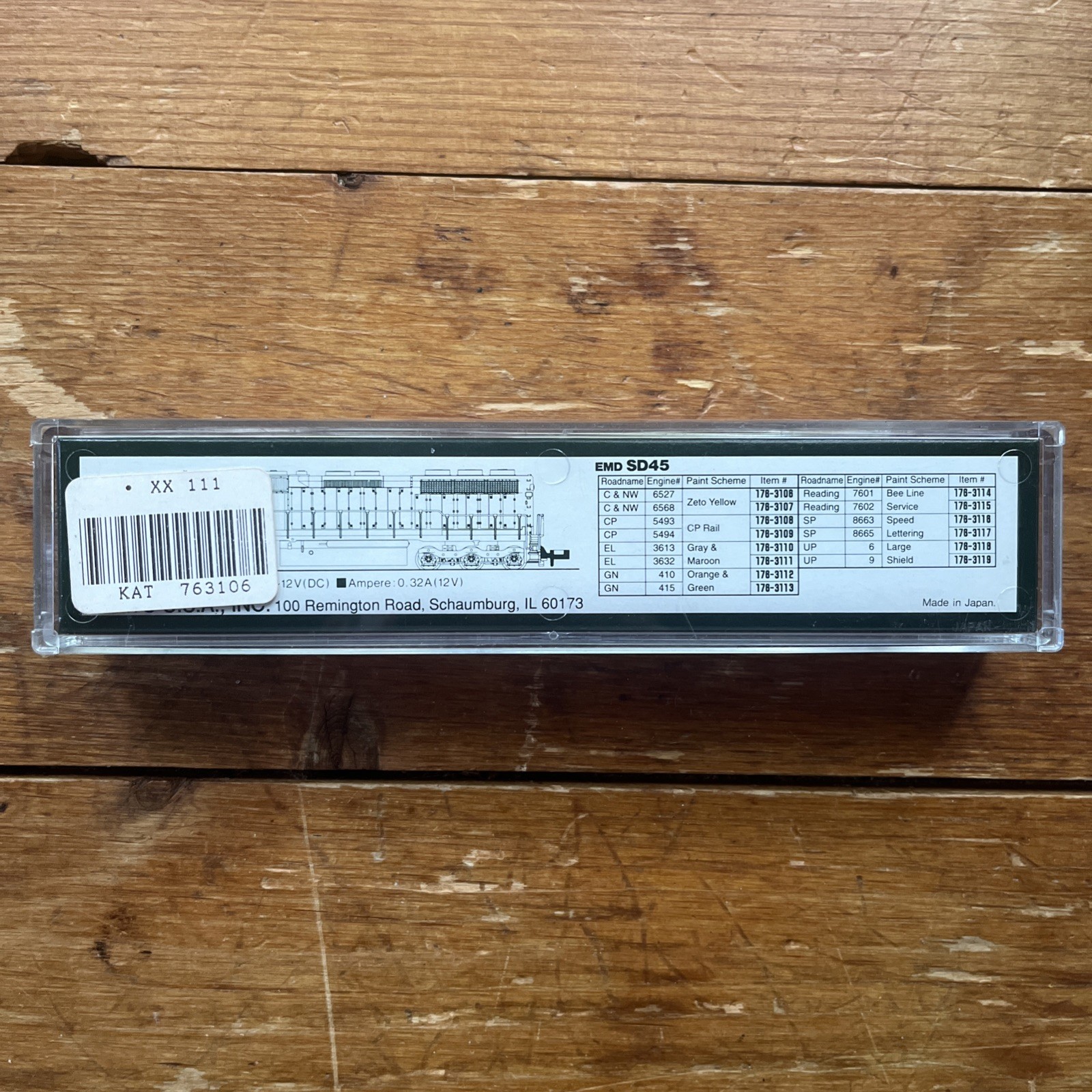 Kato N Scale 176-3106 EMD SD45 Chicago & North Western 6527