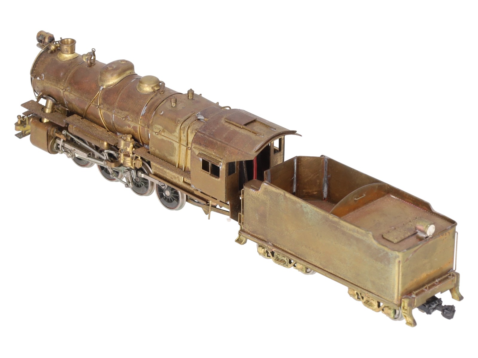 HO BRASS PRR C-1 0-8-0 Steam Locomotive & Tender – Unpainted EX