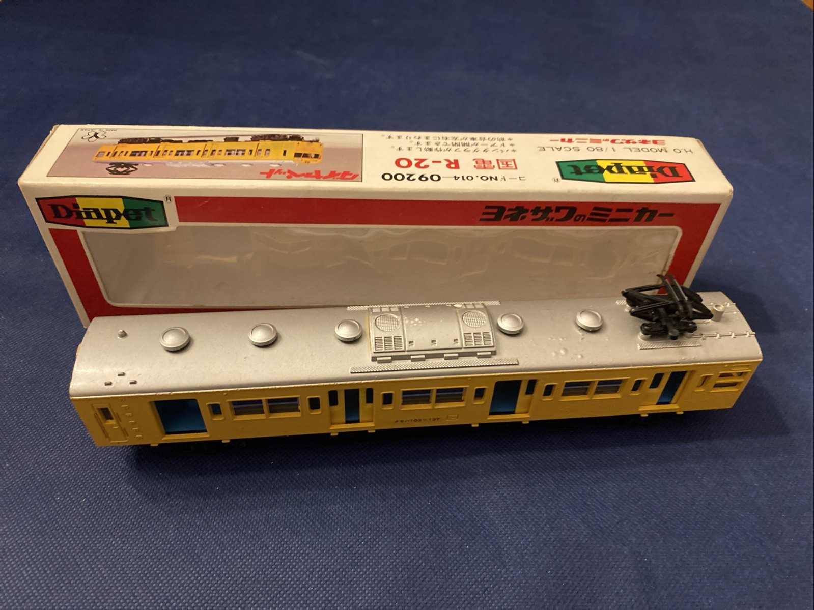 HO scale ELECTRIC LINER Yellow – Yonezawa Toys Diapet R-20 – In Box