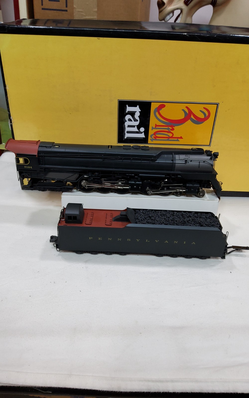 SUNSET MODELS O BRASS PRR Q-2 4-4-6-4 6184 3 RAIL LOCOMOTIVE, OB