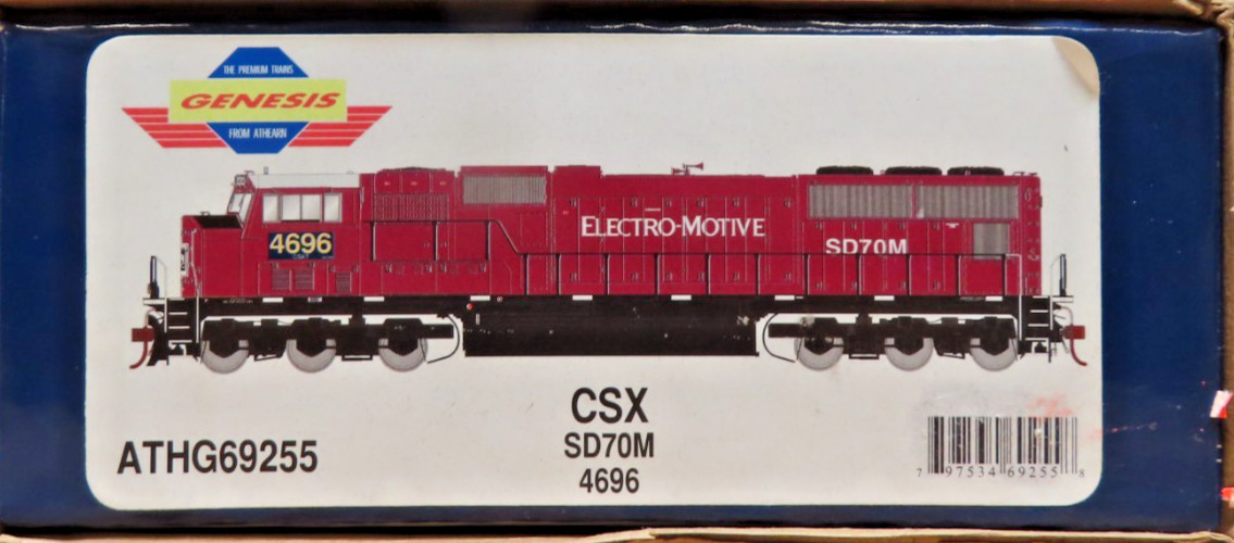 ATHEARN GENESIS 69255 CSX SD70M #4696 HO SCALE