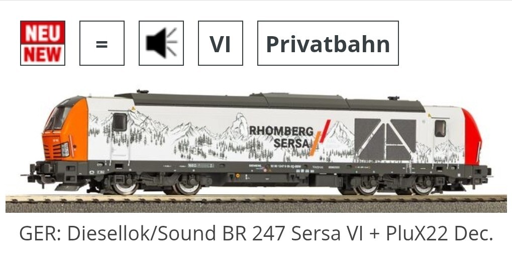 Piko BR 247 Dual Mode Locomotive 59124 HO Scale DCC sound