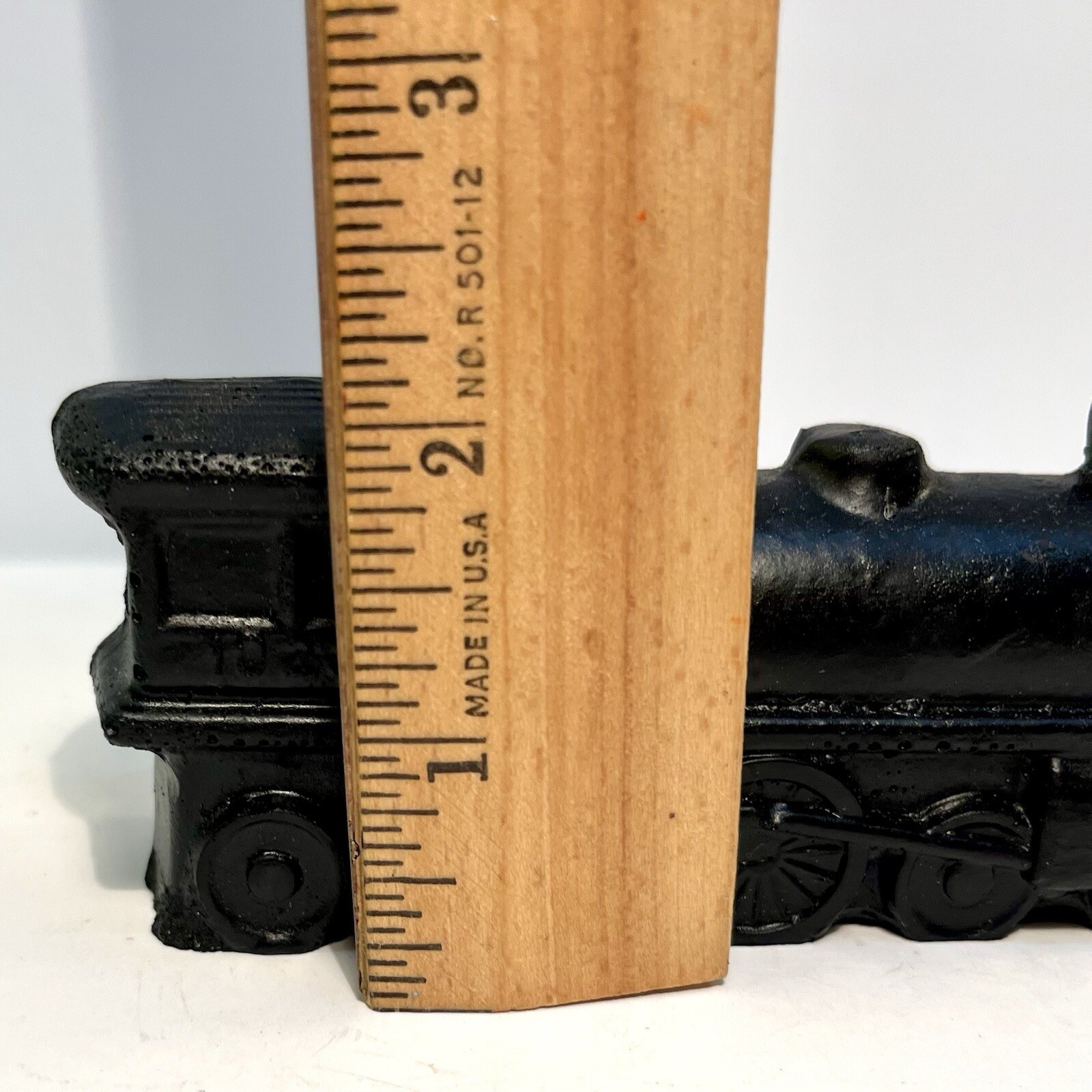 Carved Coal Car Train Steam Engine Locomotive 4.5” Felt Bottom Railroad Figurine