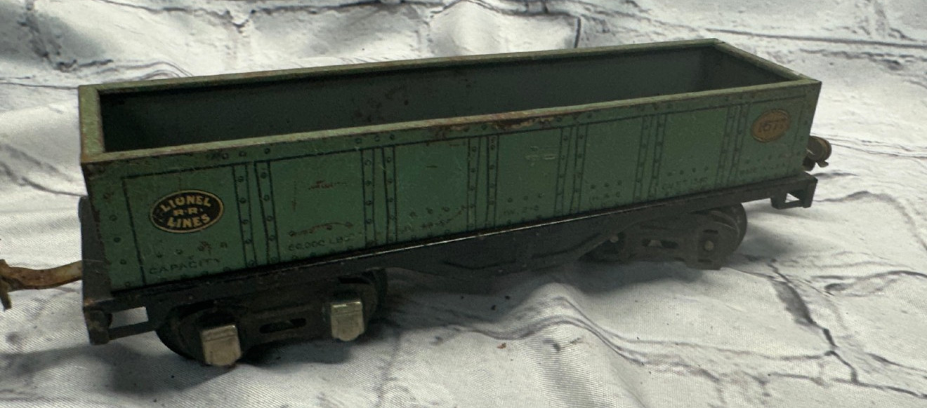 Vintage Lionel Lines Prewar No. 512 Green Gondola Standard Gauge Tinplate Train