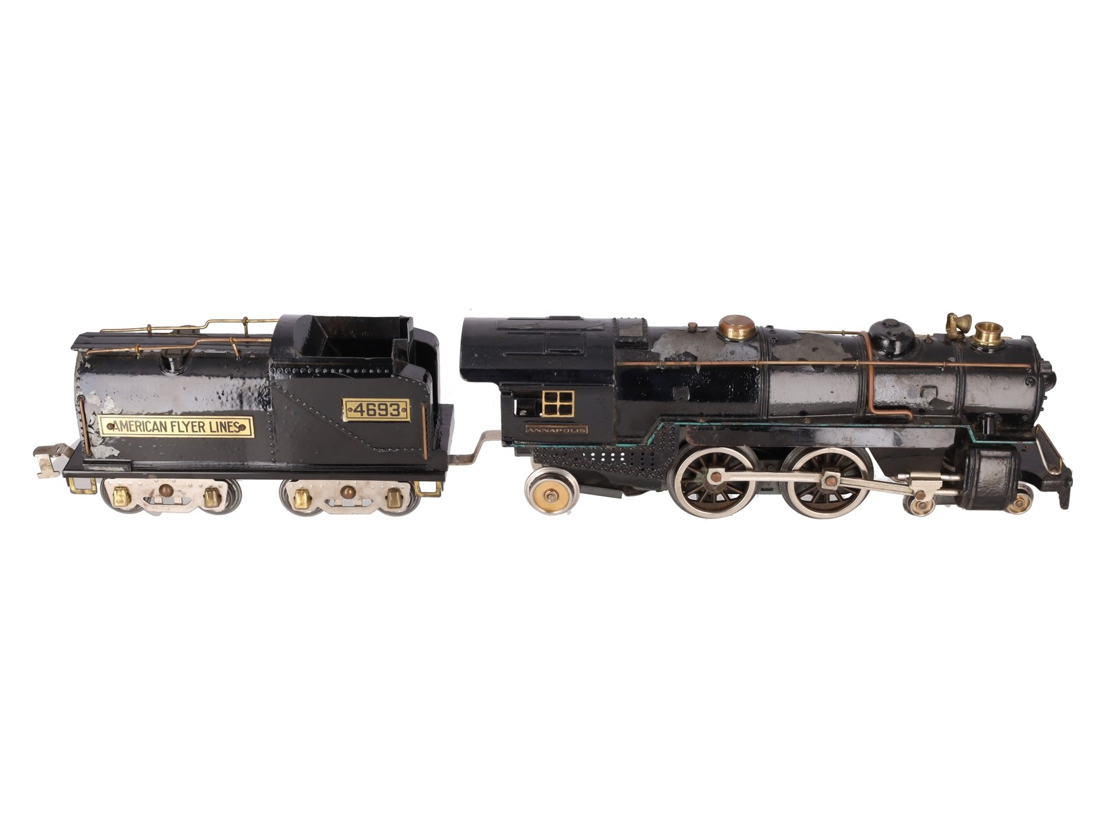 American Flyer 4693 Vintage Std Gauge 4-4-2 Diecast Steam Locomotive w/ Tender