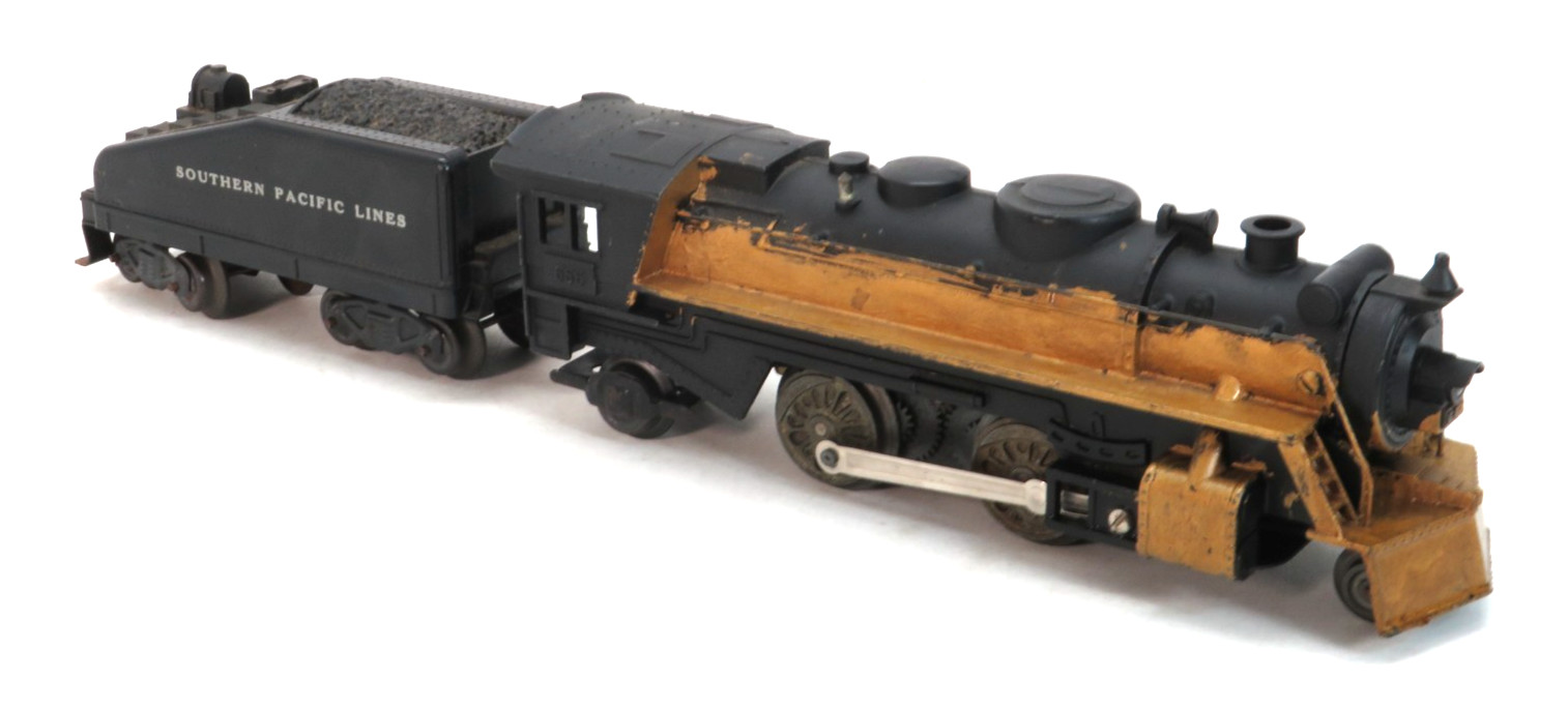 Marx No. 666 Custom Painted 2-4-2 Steam Locomotive & S.P. Tender, O Gauge