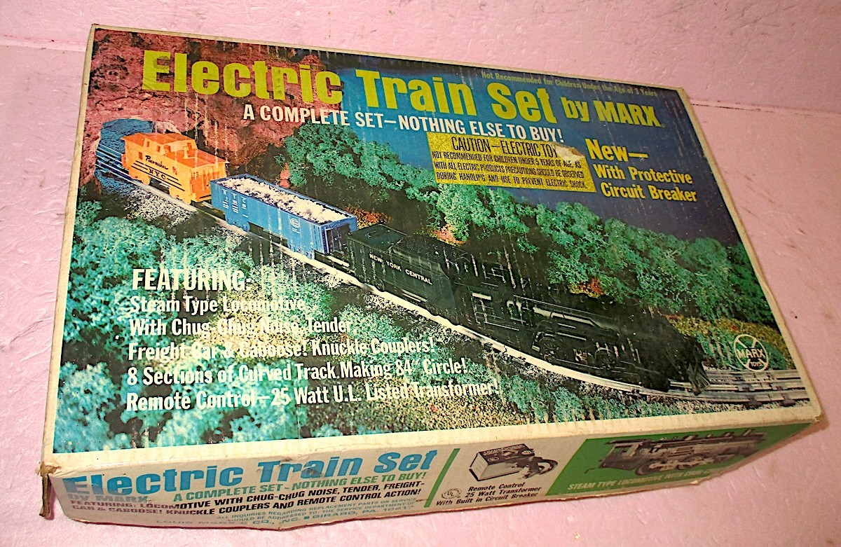 MARX O-Gauge #4305 Steam Locomotive Freight Car Set Complete +Box TESTED GOOD!