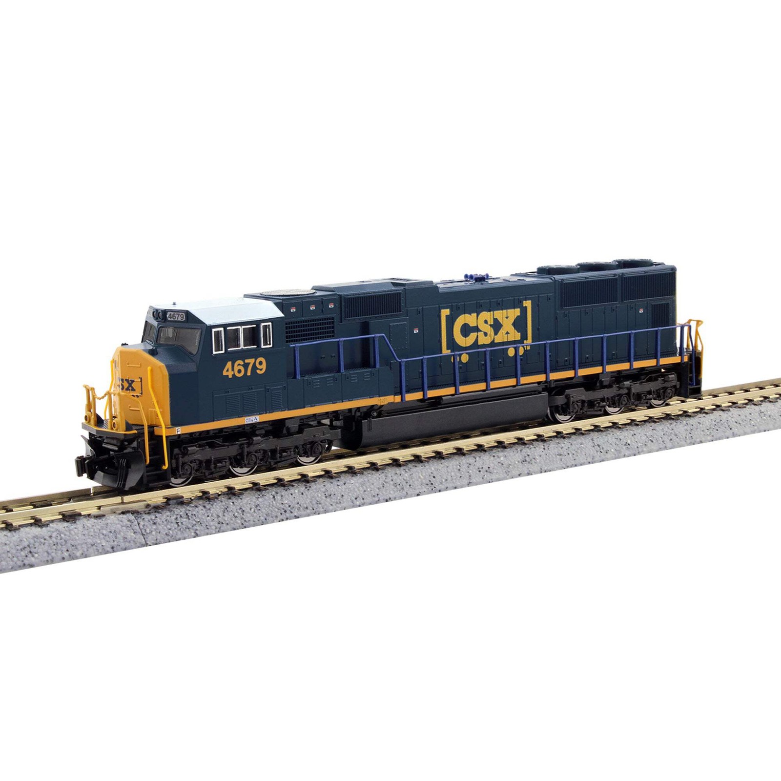 Kato 176-7616 N EMD SD70M w/ Flat Radiators, CSX #4697 (DC Silent)