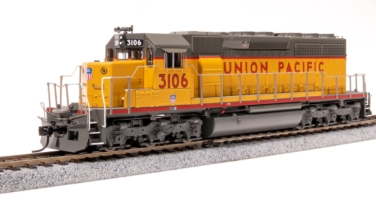 Broadway Limited 9048 HO Union Pacific EMD SD40 Yellow & Gray No-Sound #3106