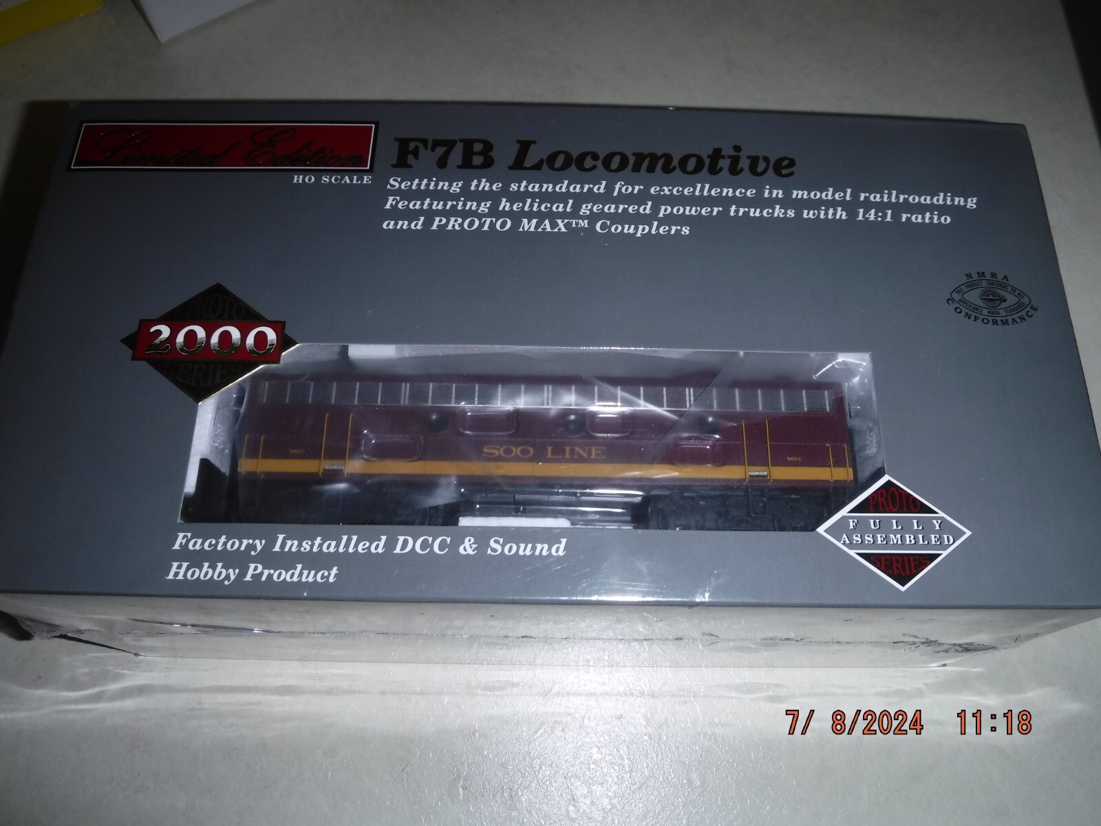 PROTO 2000 HO SOO LINE F7A &F7B LOCOMOTIVE #2224A/502C (A&B UNIT) SET-NEW SEALED
