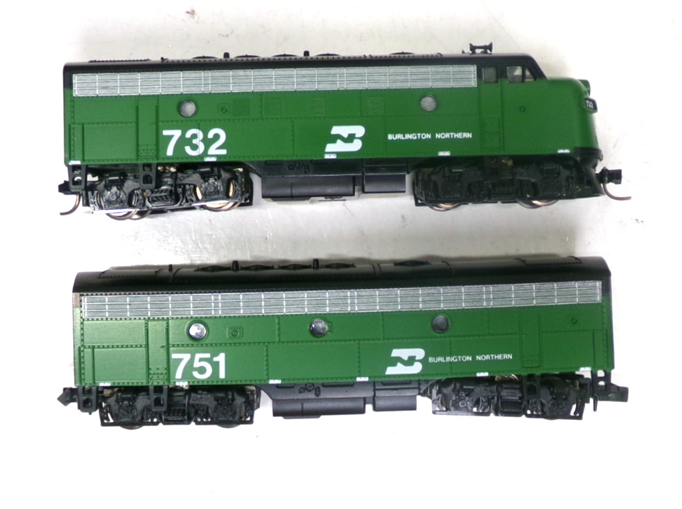 N scale Kato BN F7 A+B diesel engine set in orig box (lot N 184)