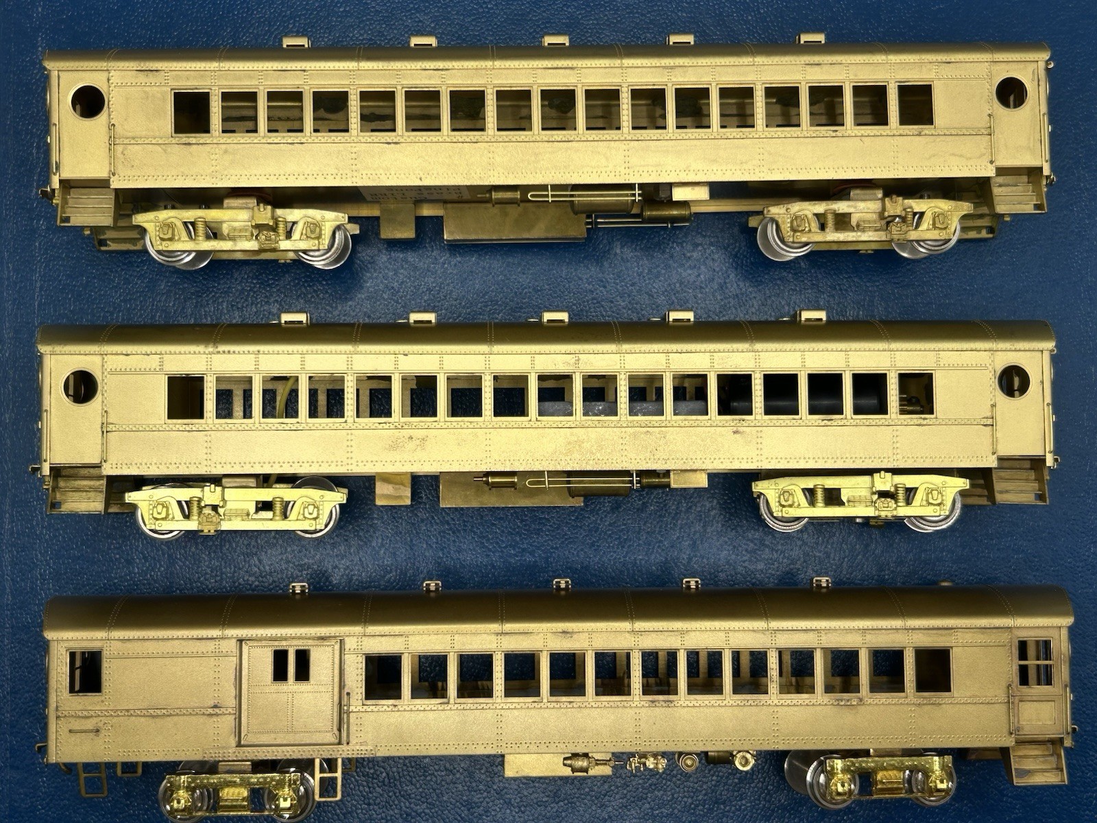 RARE HO NJCB Brass Long Island RR “Ping Pong” MU 3 Car Set – (EX READ)